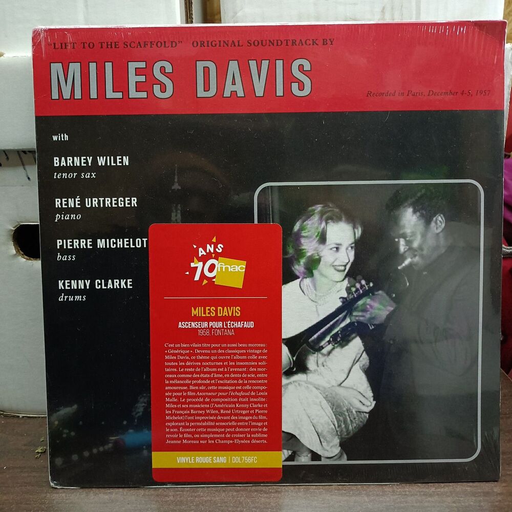 Miles Davis - Lift To The Scaffold - Soundtrack - Red Color Vinyl Record LP